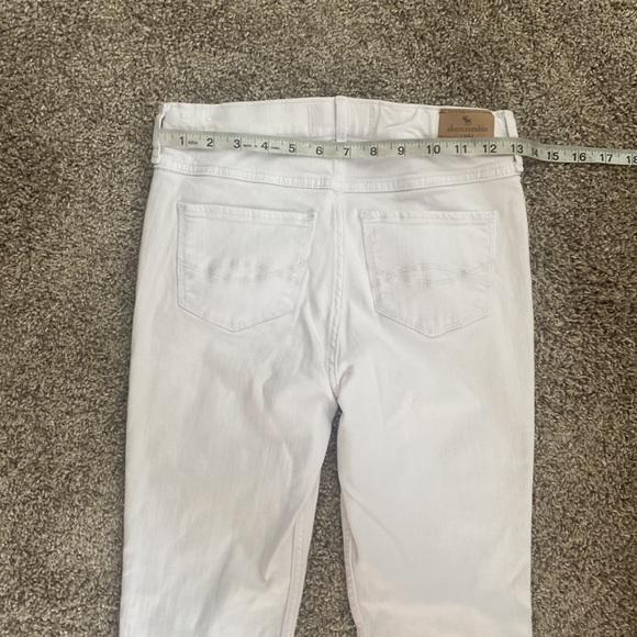 Abercrombie & Fitch high rise jean Jeggings adjustable waist in white size 15/16 - Picture 9 of 12
